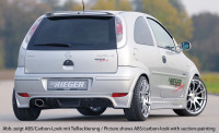 Rieger Heckschürzenansatz carbon look für Opel Corsa C 5-tür. 06.03- (ab Facelift) Ausführung: Schwarz matt
