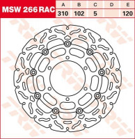 Bremsscheibe schwimmend MSW266RAC passend für Suzuki GSX-R Bremsscheibe schwimmend MSW266RAC passend für Suzuki GSX-R