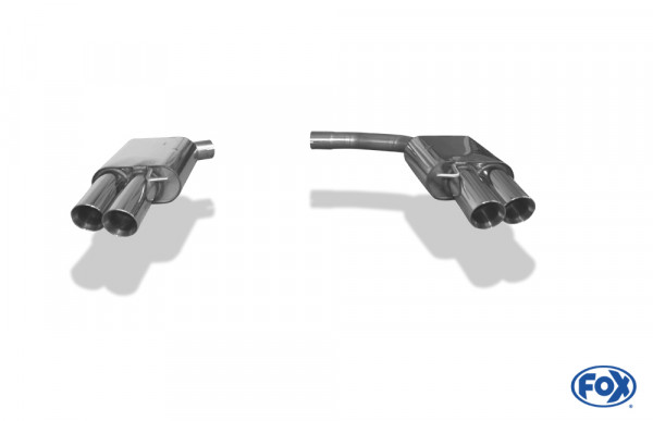 Audi A4/A5/ S5 quattro - B8/ 8T Endschalldämpfer rechts/links für 2-Rohr zweiflutig - 2x90 Typ 25 re