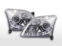 Scheinwerfer Set Daylight LED TFL-Optik chrom passend für Opel Vectra C 02-05 Rechtslenker Scheinwerfer Set Daylight LED TFL-Optik chrom passend für Opel Vectra C 02-05 Rechtslenker