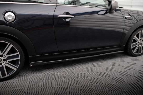 Seitenschweller Ansatz Für Mini Cooper S F56 Facelift Schwarz Hochglanz