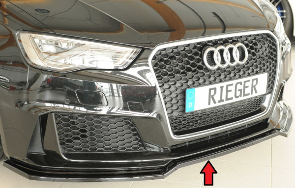 Rieger Spoilerschwert glanz schwarz für Audi RS3 (8V) 5-tür. (Sportback 8VA / 8VF) 04.15-01.17 (bis