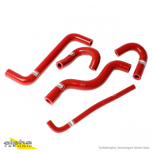 SAMCO SPORT Siliconschlauch Kit 5 teilig rot für Honda CBR125R Modelljahr 2004-2019