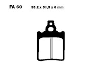 EBC FA60 Bremsbeläge passend für Aprilia MX 50, RS 50, Cagiva W8 125 EBC FA60 Bremsbeläge passend für Aprilia MX 50, RS 50, Cagiva W8 125