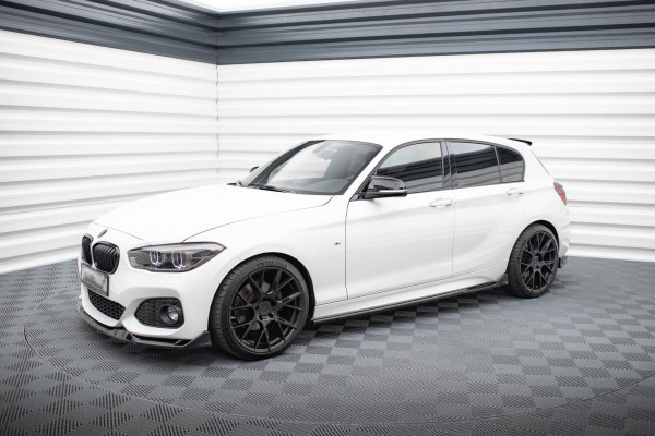 Seitenschweller Ansatz Für V.3 Für CSL Look BMW 1er M-Paket / M140i F20 Facelift Schwarz Hochglanz