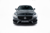 Front Ansatz V.1 Für MERCEDES- BENZ C-KLASSE W205 COUPE AMG-LINE Schwarz Hochglanz
