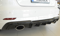 Rieger Heckeinsatz glanz schwarz für Audi A3 (8V) 5-tür. (Sportback 8VA) 09.16- (ab Facelift) Ausführung: Schwarz matt