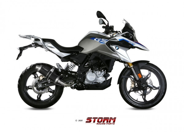Storm by MIVV GP Endschalldämpfer Edelstahl schwarz passend für BMW G 310 GS 17-22