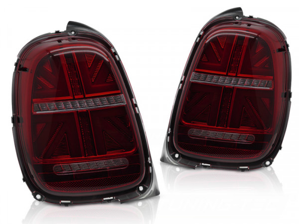 LED Rückleuchten rot getönt mit dynamischem Blinker passend für Mini Cooper F55 F56 F57 14–17 6-poli
