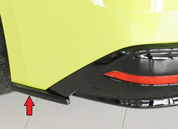 Rieger Heckschürzenansatz seitlich links glanz schwarz für Skoda Enyaq iV RS (NY) SUV (5AZ) 07.21-