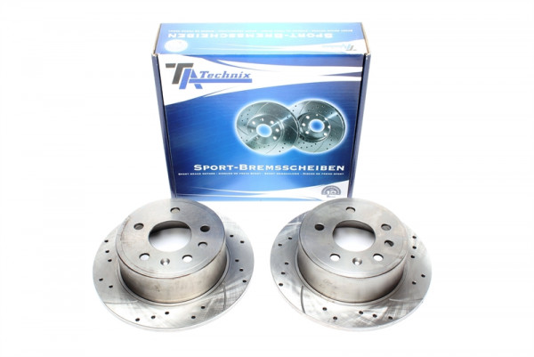 TA Technix Sport Bremsscheiben Satz Hinterachse passend für Opel Vectra A / Saab 900 II