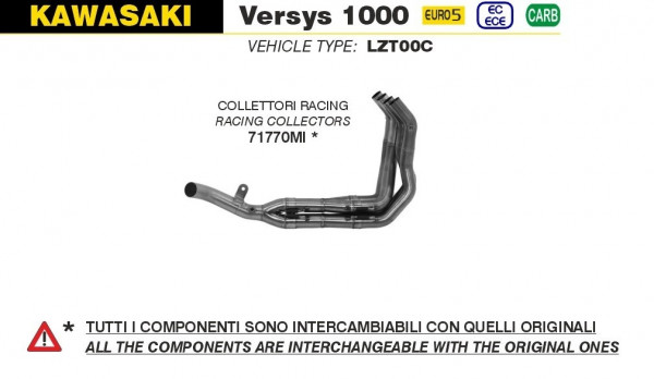 Arrow Krümmer 4in1 KAWASAKI VERSYS 1000 21-22