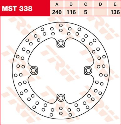 Bremsscheibe starr MST338