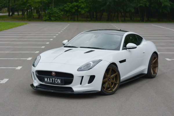 Front Ansatz V.1 Für JAGUAR F-TYPE Schwarz Hochglanz