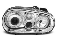 Scheinwerfer Angel Eyes chrom passend für VW Golf 4 09.97-09.03 Scheinwerfer Angel Eyes chrom passend für VW Golf 4 09.97-09.03