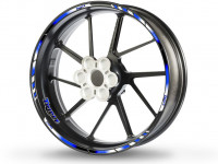 Felgenrandaufkleber passend für Triumph Triple blau-weiss-chrom Felgenrandaufkleber passend für Triumph Triple blau-weiss-chrom