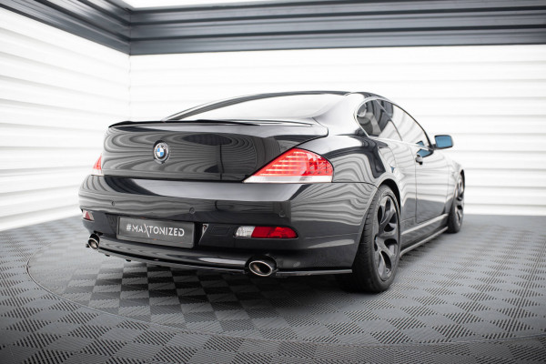 Heck Ansatz Flaps Diffusor passend für BMW 6er Coupe E63 / Cabrio E64
