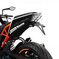 Kennzeichenhalter passend für KTM 125 / 390 Duke 17-20 verstellbar schwarz inkl. Reflektorhalter Kennzeichenhalter passend für KTM 125 / 390 Duke 17-20 verstellbar schwarz inkl. Reflektorhalter