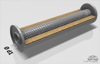 FOX Uni-Schalldämpfer rund ohne Stutzen Edelstahl Ø100mm Länge 420mm FOX Uni-Schalldämpfer rund ohne Stutzen Edelstahl Ø100mm Länge 420mm