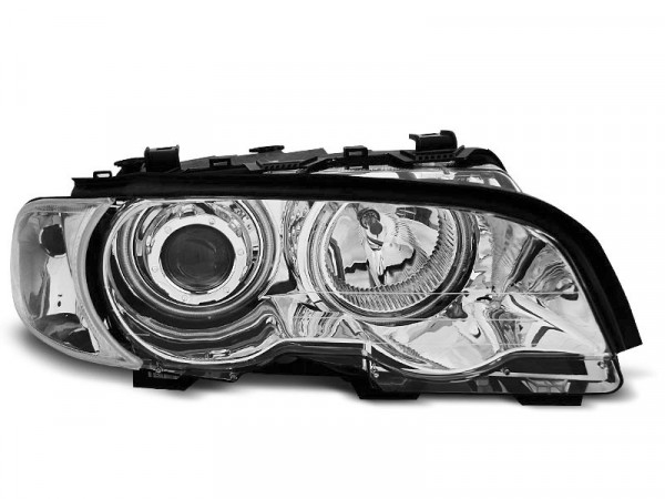 Scheinwerfer Angel Eyes Ccfl chrom passend für BMW E46 04.99-03.03 Coupé Cabrio