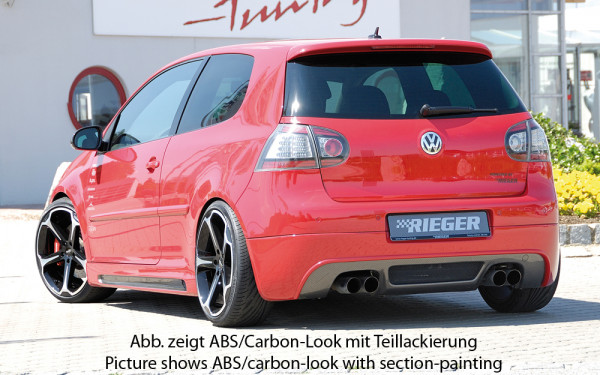 Rieger Heckansatz matt schwarz für VW Golf 5 5-tür.