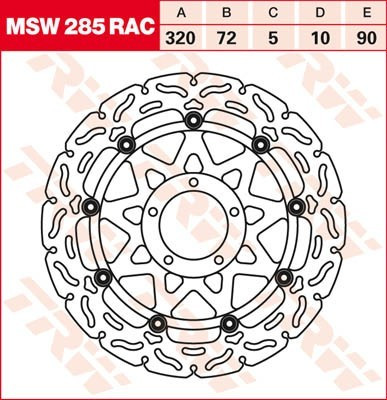 Bremsscheibe schwimmend MSW285RAC