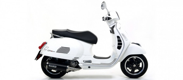 Arrow Urban Aluminium Schwarz Endschalldämpfer passend für Vespa GTS 300/HPE '17-20