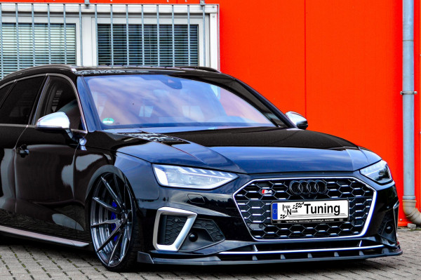 Cup Frontspoilerlippe mit Wings für Audi A4 S-Line + S4 B9 Facelift