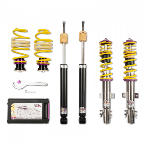 KW Gewindefahrwerk V1 inox passend für VW UP (AA, 121, 122, BL1, BL2) ab 08/2011