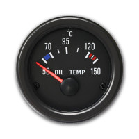 Öltemperatur Zusatzinstrument Youngtimer 52mm schwarz Öltemperatur Zusatzinstrument Youngtimer 52mm schwarz