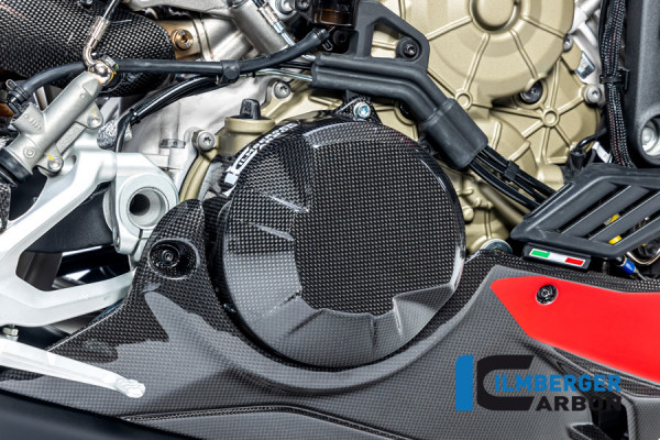 Ilmberger Carbon Kupplungsdeckel Abdeckung glanz für Ducati Streetfighter V4 2020-