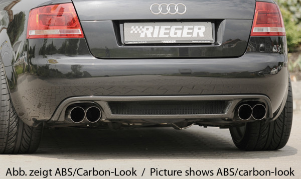 Rieger Heckeinsatz matt schwarz für Audi A4 (8H) Cabrio 04.02-12.05 (bis Facelift)