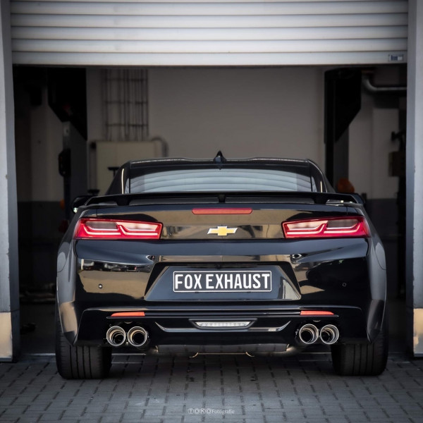 Chevrolet Camaro - A1XC Endschalldämpfer quer Ausgang rechts/links mit 2 Abgasklappen - 2x100 Typ 25