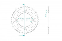 Kettenrad Stahl 47 Zähne Teilung 420 passend für Yamaha YZ65 Kettenrad Stahl 47 Zähne Teilung 420 passend für Yamaha YZ65