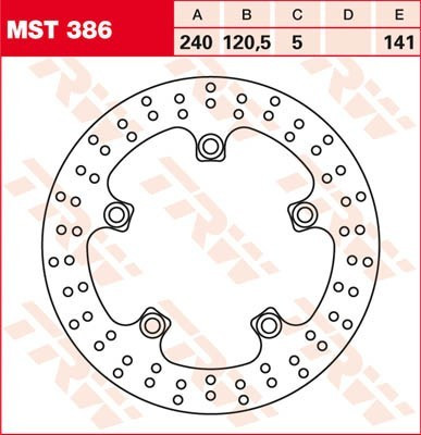 Bremsscheibe starr MST386