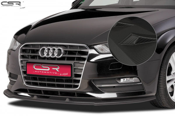 Cup-Spoilerlippe mit ABE für Audi A3 8V CSL179-M Carbon Look Matt