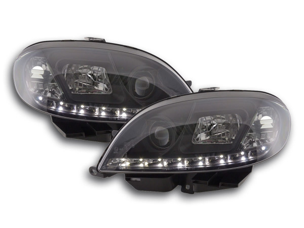 Scheinwerfer Set Daylight LED TFL-Optik Citroen Saxo 00-02 schwarz