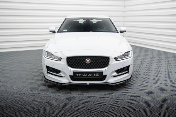 Front Ansatz V.1 Für Jaguar XE R-Sport X760 Schwarz Hochglanz