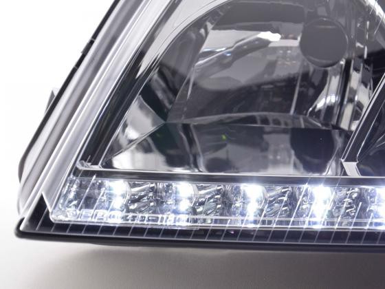 Scheinwerfer Set Daylight LED TFL-Optik VW Passat Typ 3BG Bj. 00-05 chrom