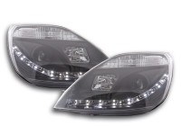Scheinwerfer Set Daylight LED TFL-Optik passend für Ford Fiesta MK6 03-07 schwarz Scheinwerfer Set Daylight LED TFL-Optik passend für Ford Fiesta MK6 03-07 schwarz