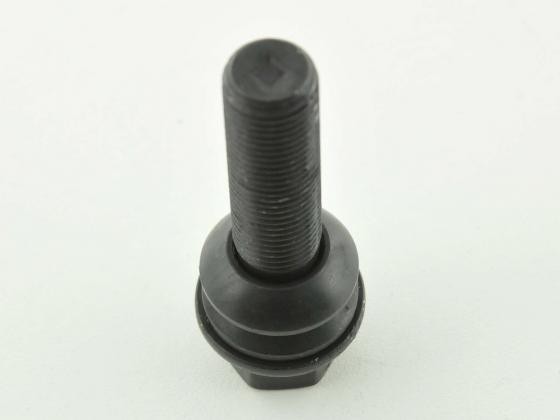 Radschraube einzeln Schaftlänge 53mm Kugelkopf R14 schwarz M14x1,5 für Porsche