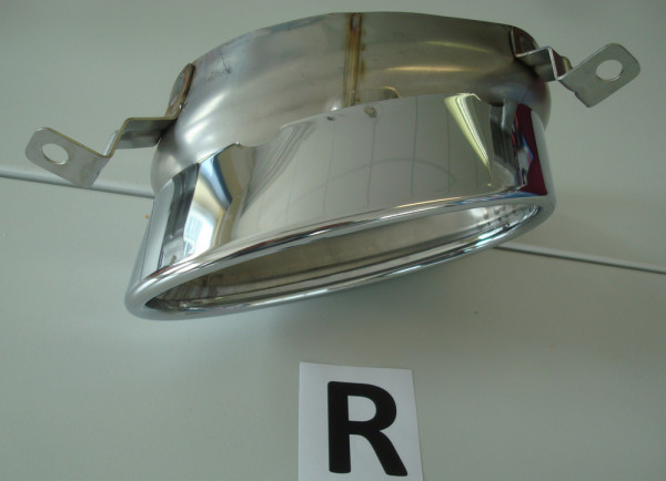 Endrohrblende rechts chrom 185x120mm oval passend für Audi A5 S5 (B8/B81) Coupé Facelift