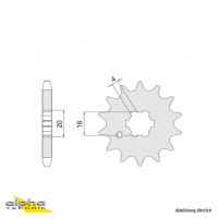 Ritzel 14 Zähne Teilung 420 passend für Kawasaki KX85 Ritzel 14 Zähne Teilung 420 passend für Kawasaki KX85