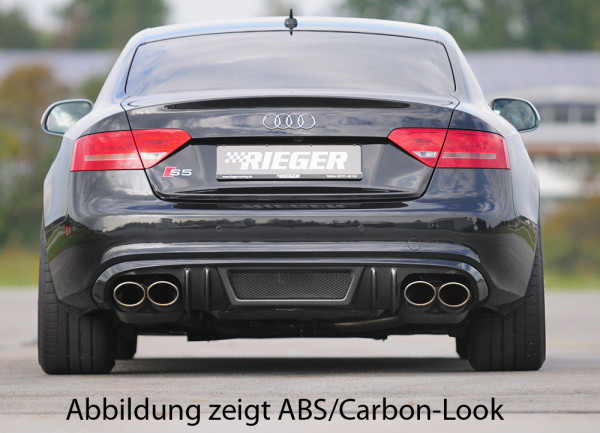 Rieger Heckeinsatz matt schwarz für Audi A5 (B8/B81) Sportback 06.07-07.11 (bis Facelift)