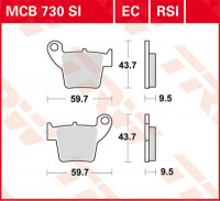 Scheibenbremsbeläge MCB730RSI passend für Honda Scheibenbremsbeläge MCB730RSI passend für Honda