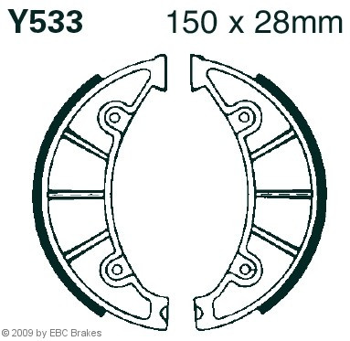 EBC-Y 533 Bremsbeläge passend für Yamaha XC 125 & MBK XC 125