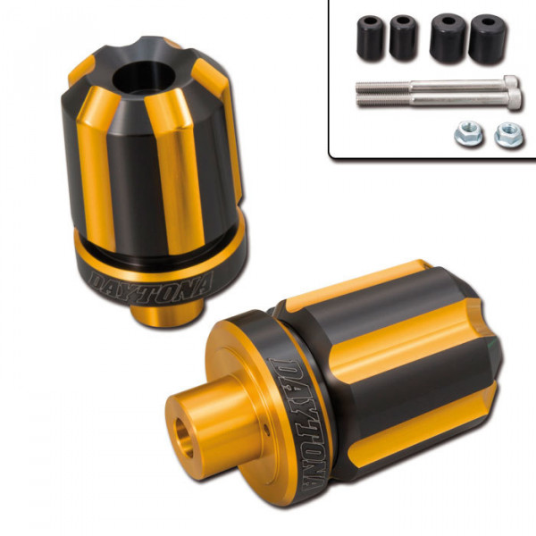 Daytona Lenkergewichte Groove gold eloxiert passend für Ø14–19mm Lenker