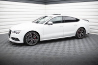 Seitenschweller Ansatz Für Audi S7 / A7 S-Line C7 FL Schwarz Hochglanz