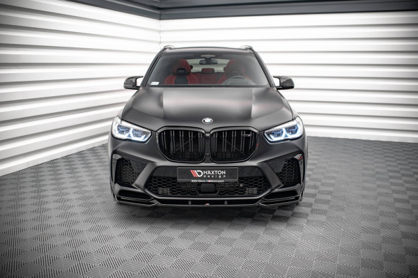 Front Ansatz V.2 Für BMW X5M F95 Schwarz Hochglanz