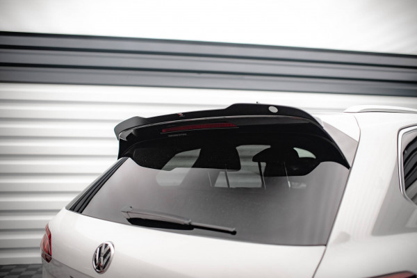 Spoiler CAP Für VW Touareg R-Line Mk3 Schwarz Hochglanz